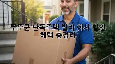 무주군 단독주택, 빌라 이사 할인 혜택 총정리!